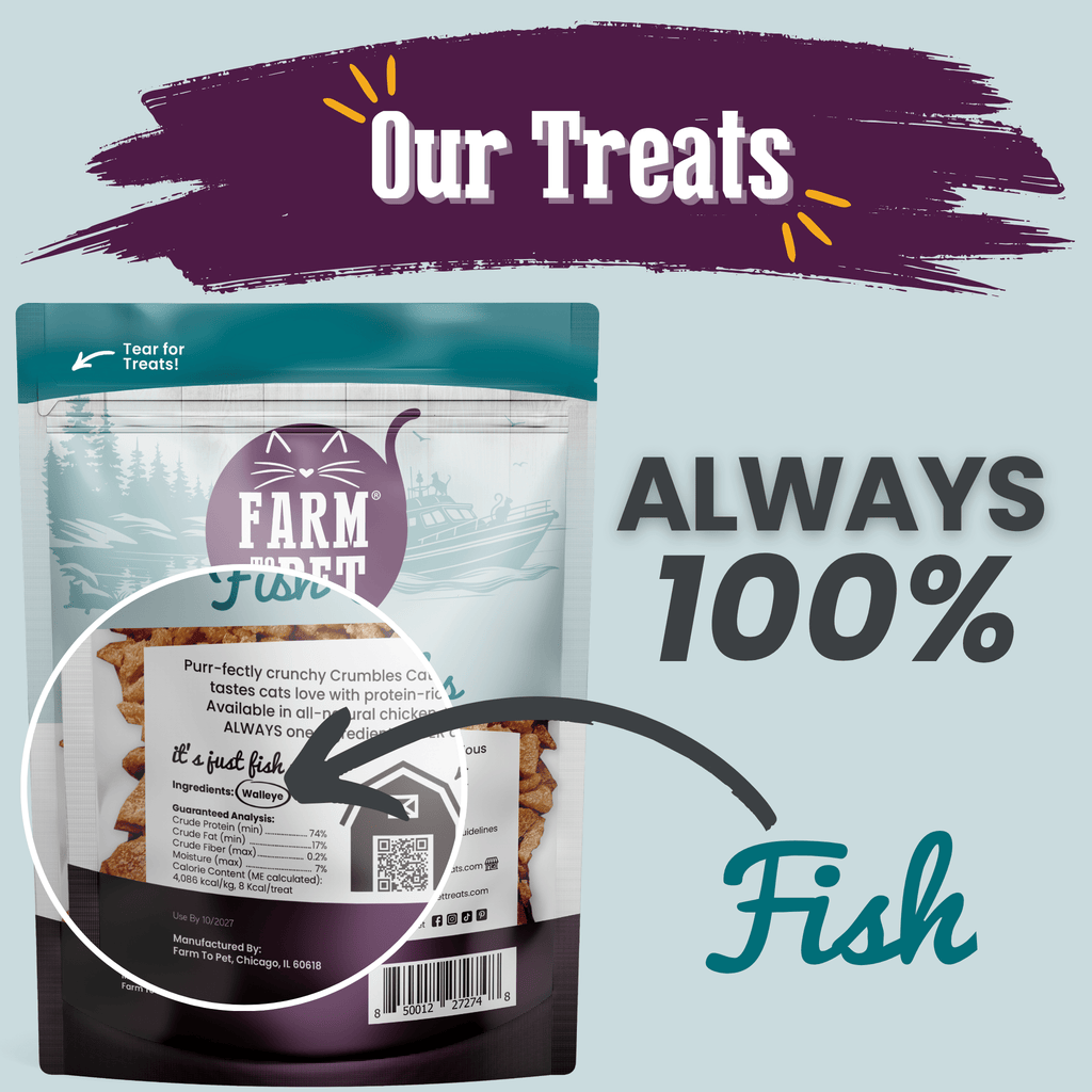 Fish Crumbles for Cats | All-Natural Fish Cat Treats - Elite Pet Collective