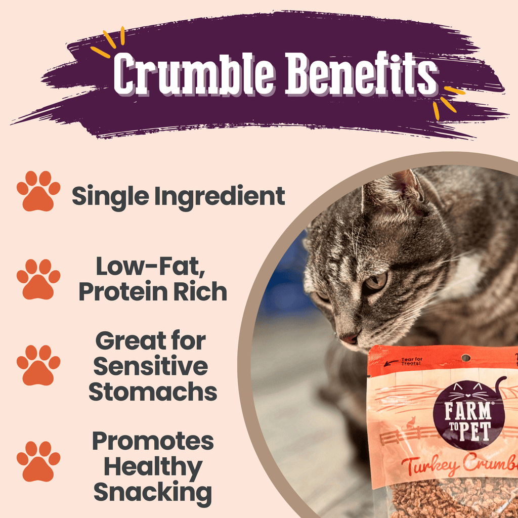 Turkey Crumbles for Cats | Grain-Free Cat Treats - Elite Pet Collective