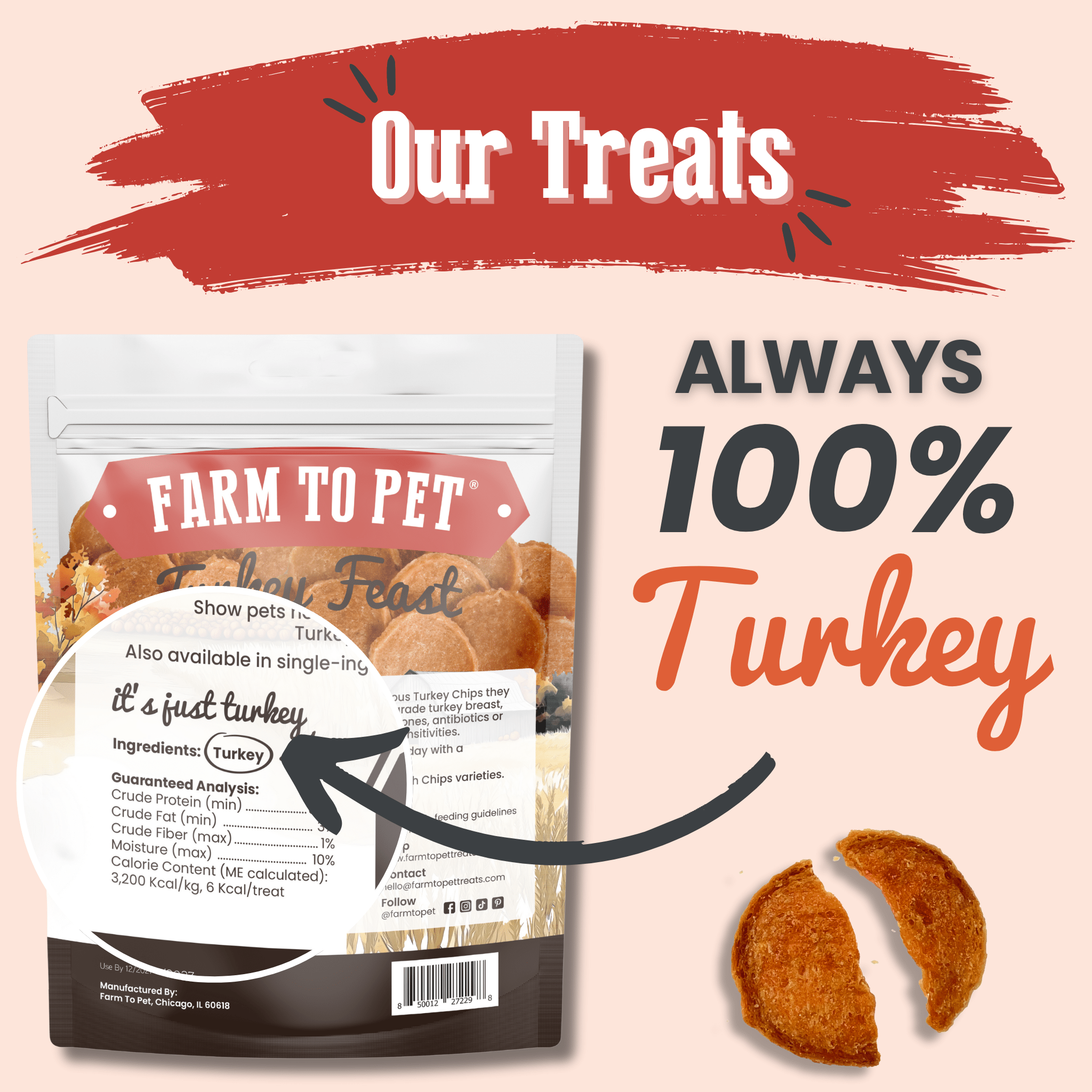Turkey Feast Chips for Dogs - Elite Pet Collective