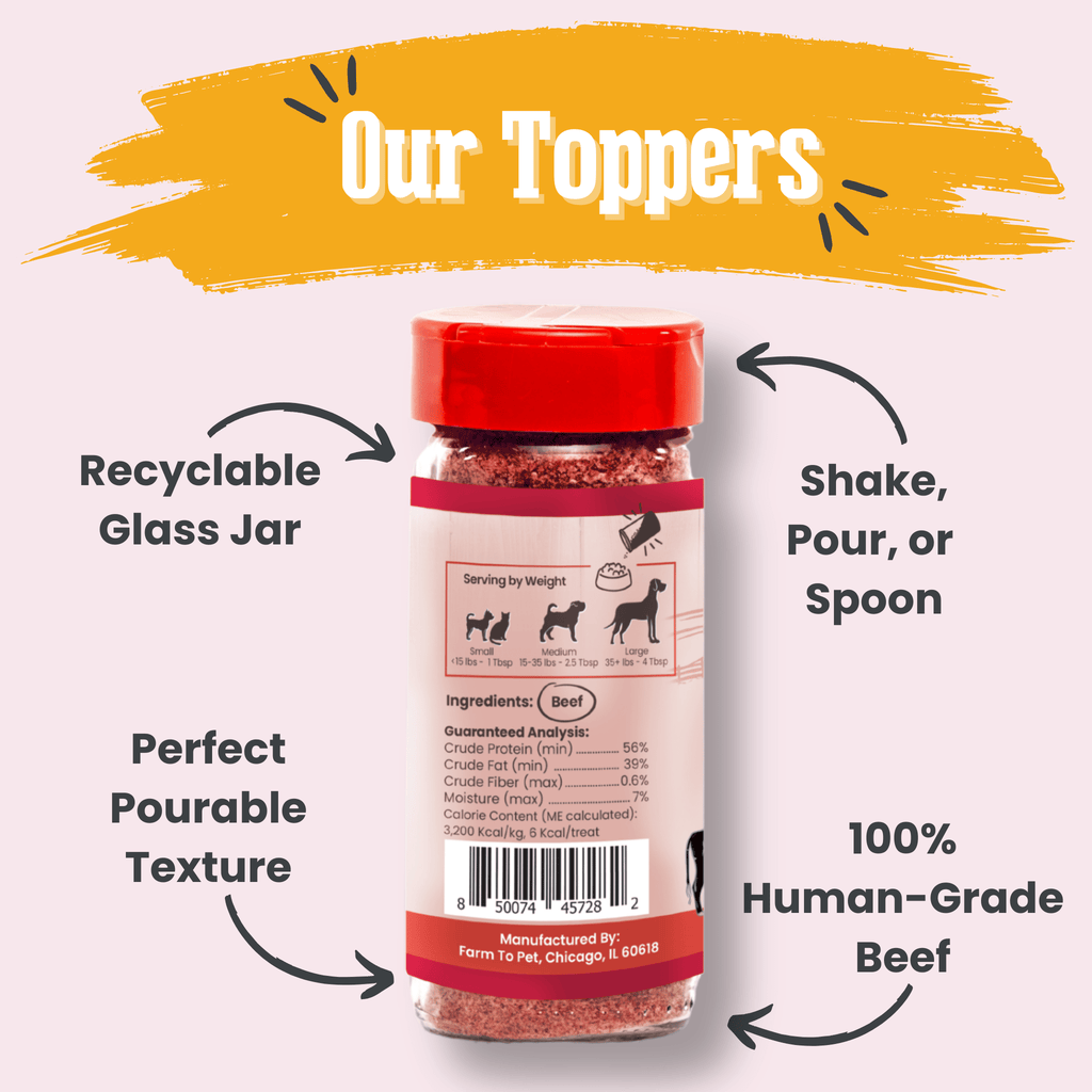 Treat Topper Beef Dog Food Topper | Powdered Meal Topper for Pets - Elite Pet Collective