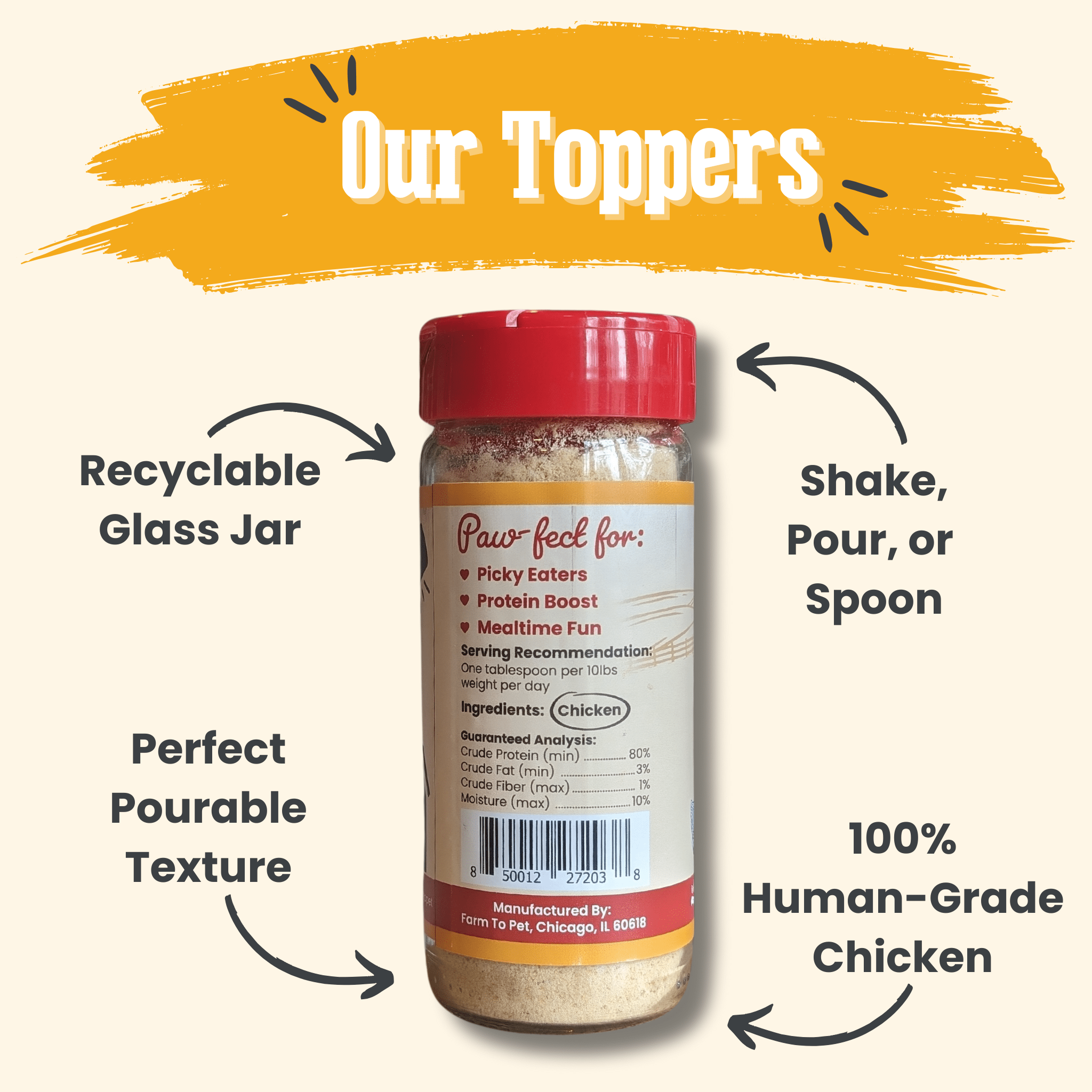 Treat Topper Chicken Dog Food Topper | Healthy Meal Supplement for Dogs - Elite Pet Collective