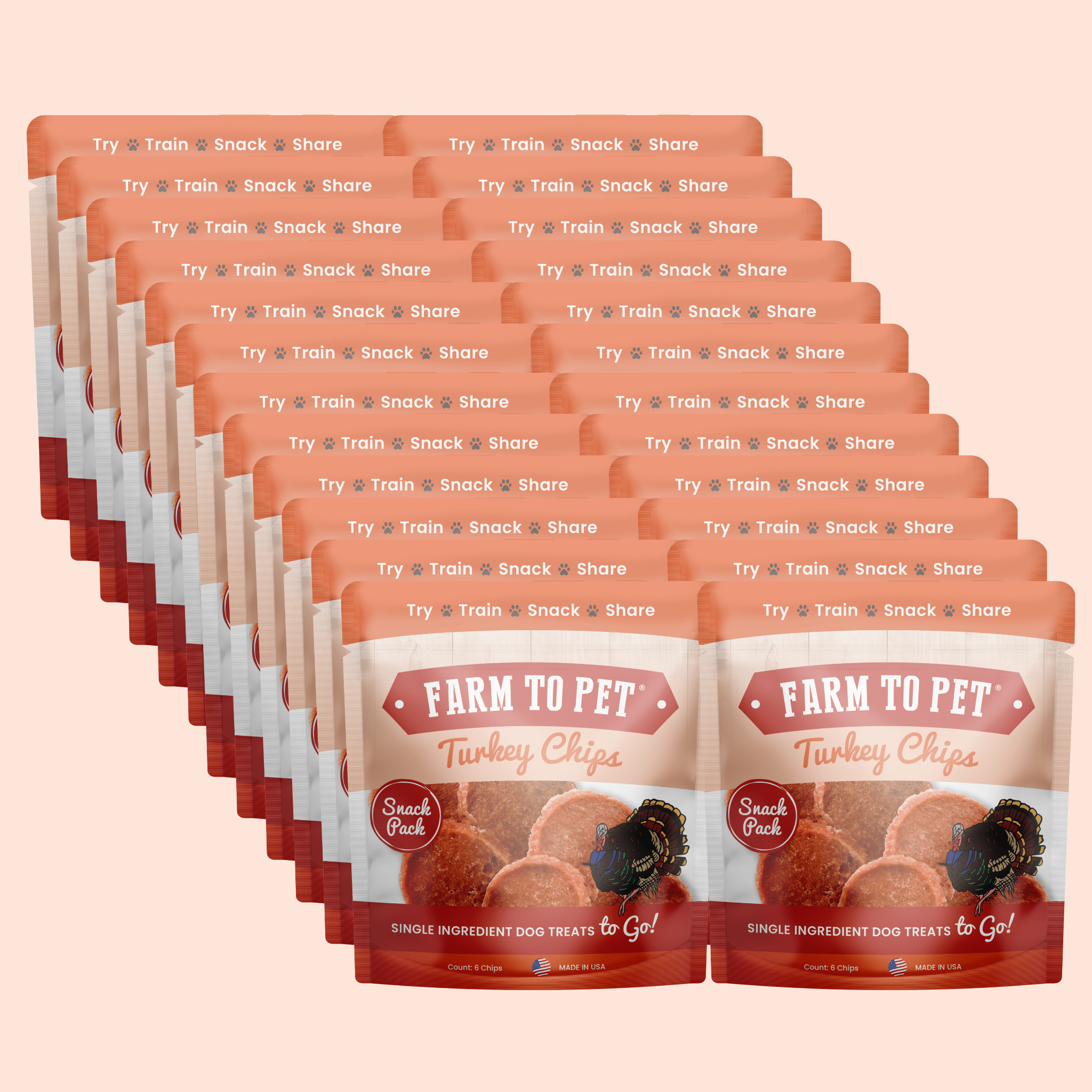 Turkey Chips Snack Pack Bundles | Low Allergen Treats for Training - Elite Pet Collective