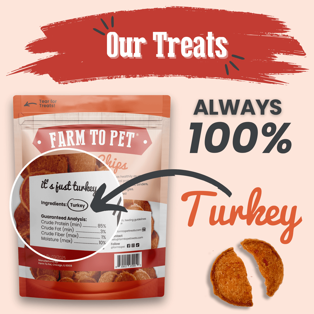 Turkey Chips for Dogs | All-Natural Single-Ingredient Healthy Dog Treats - Elite Pet Collective