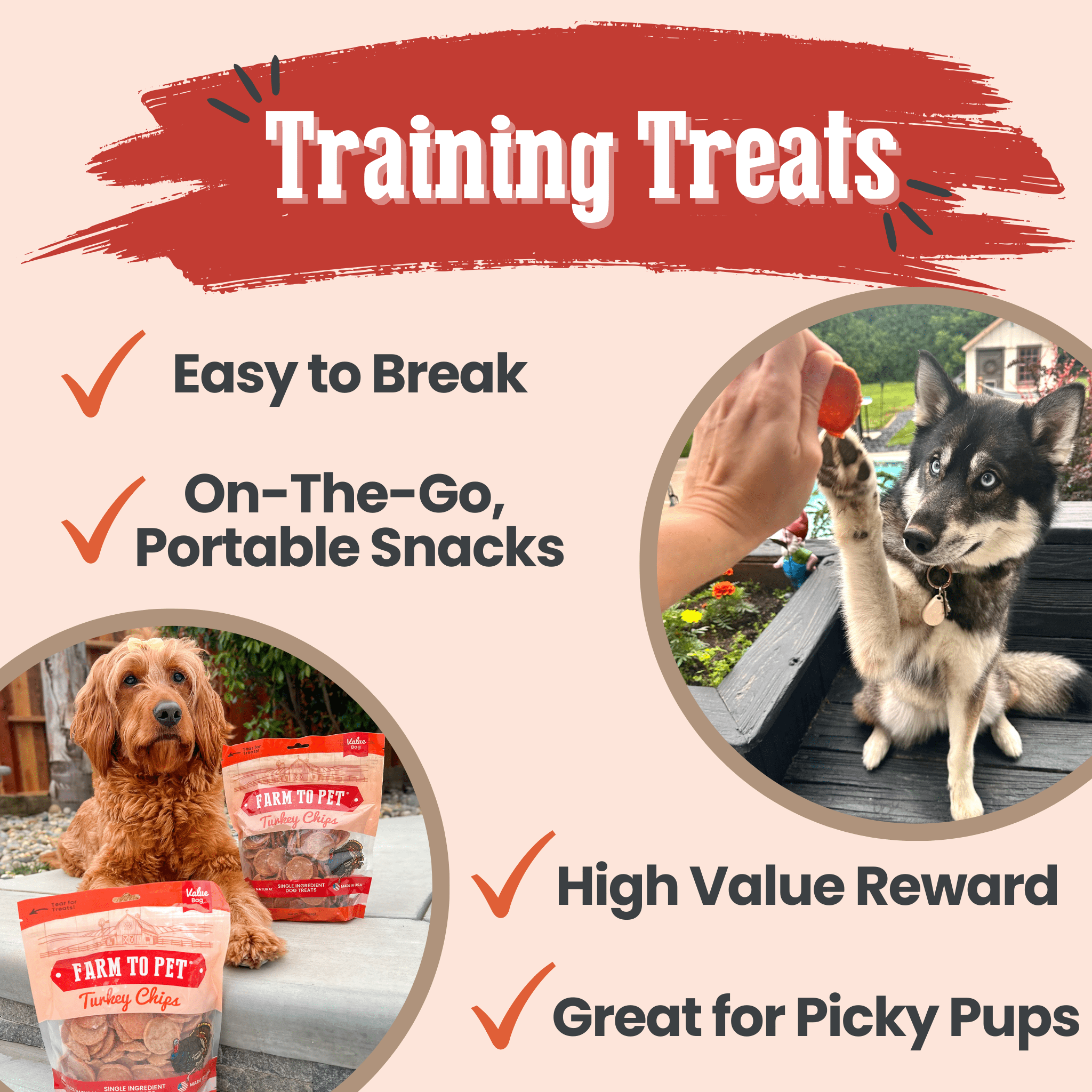 Turkey Chips for Dogs | All-Natural Single-Ingredient Healthy Dog Treats - Elite Pet Collective