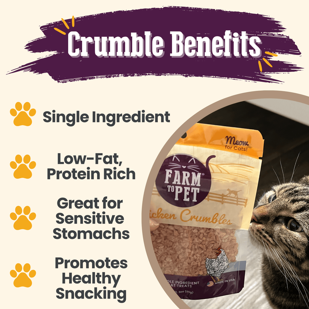Chicken Crumbles Cat Treats | Single-Ingredient Treats for Cats - Elite Pet Collective