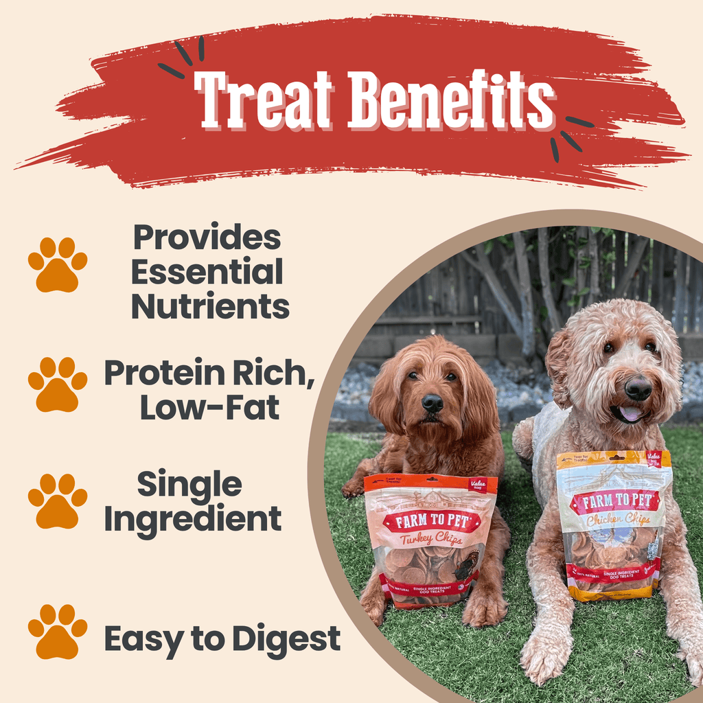 Turkey & Chicken Chips for Dogs Treat Duo | Single-Ingredient Poultry Treats for Dogs - Elite Pet Collective