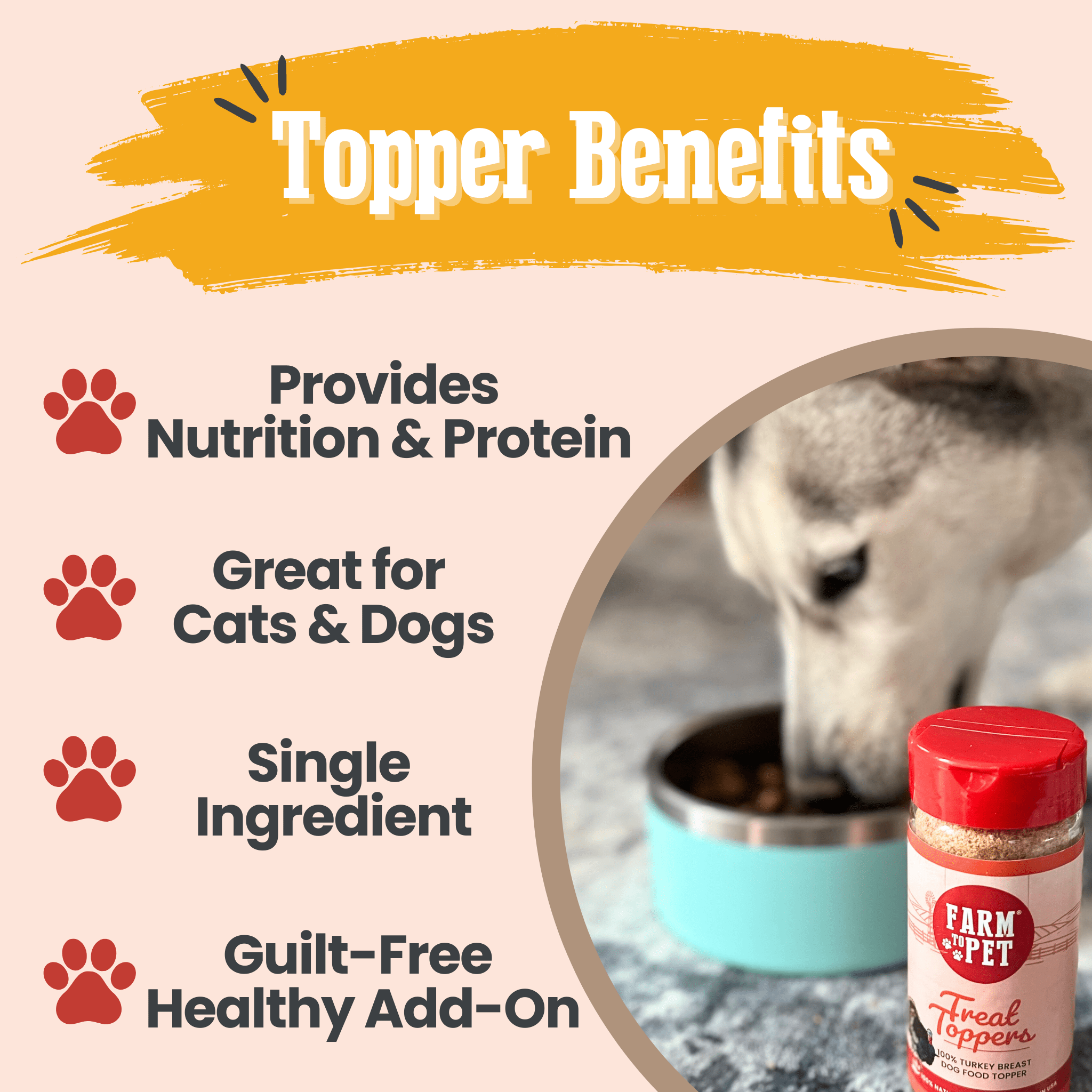 Treat Topper Turkey Dog Food Topper | Healthy Meal Supplement for Dogs - Elite Pet Collective