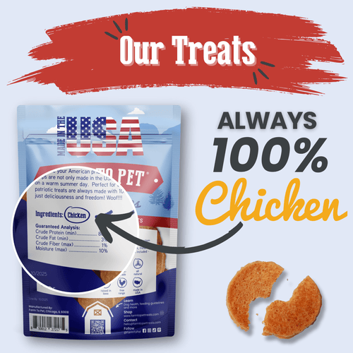 Americana Chicken Chips for Dogs | Celebrate with USA-made Dog Treats - Elite Pet Collective
