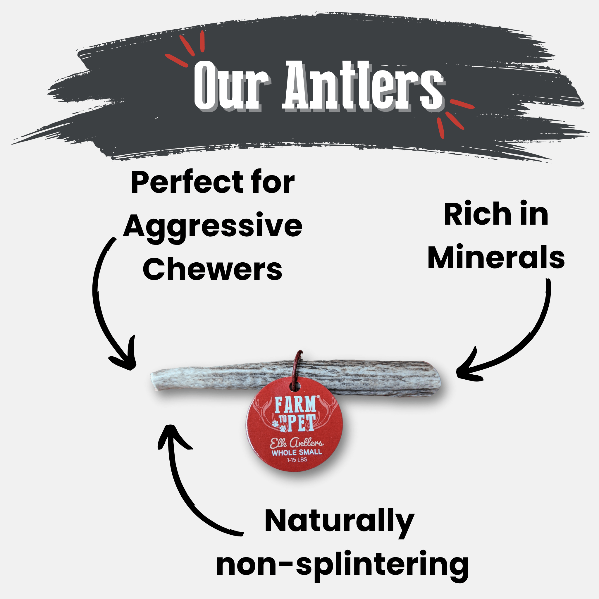 Elk Antler Dog Chews | All-Natural Whole and Split Elk Antler Chews for Dogs - Elite Pet Collective