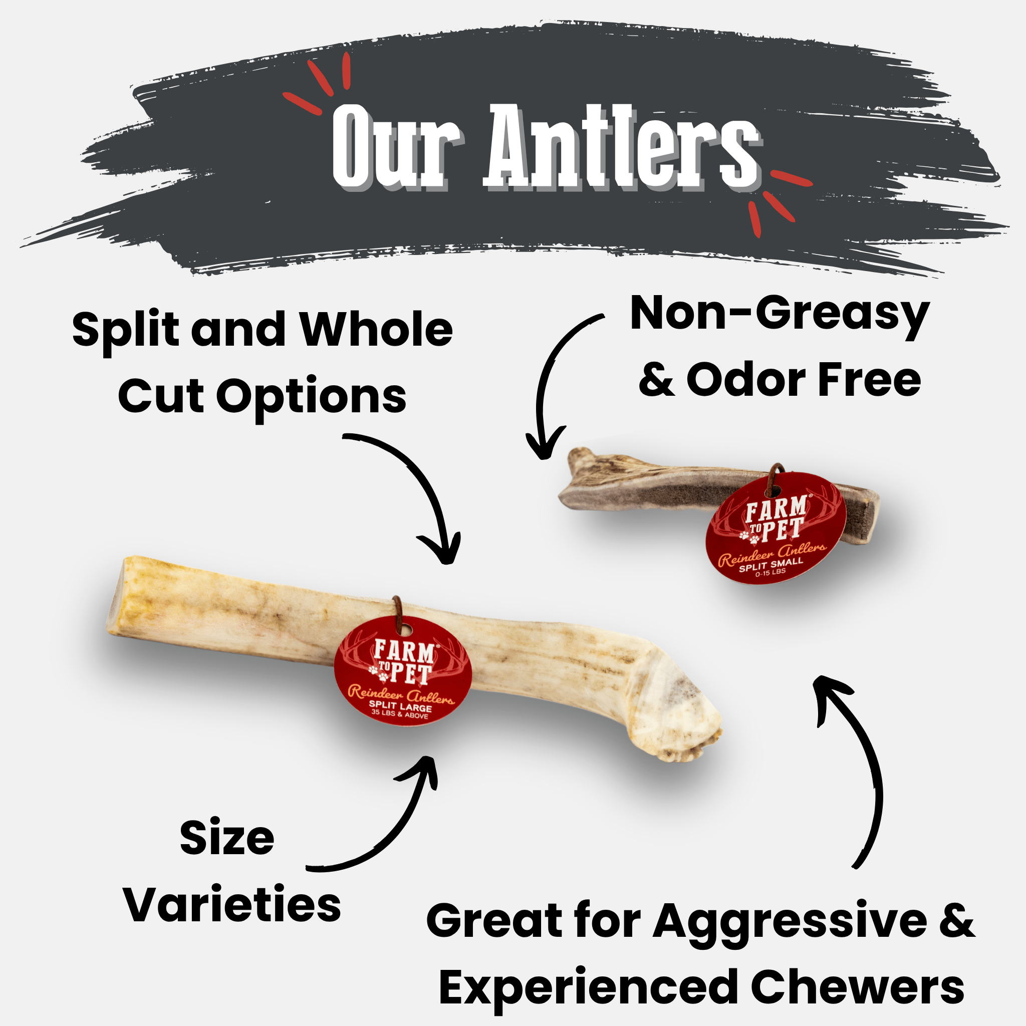 Reindeer Antler Dog Chews | Organic Chews for Dogs - Elite Pet Collective
