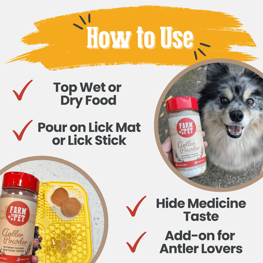 Treat Topper Antler Powder Dog Food Topper | Nutritional Supplement for Dogs and Cats - Elite Pet Collective