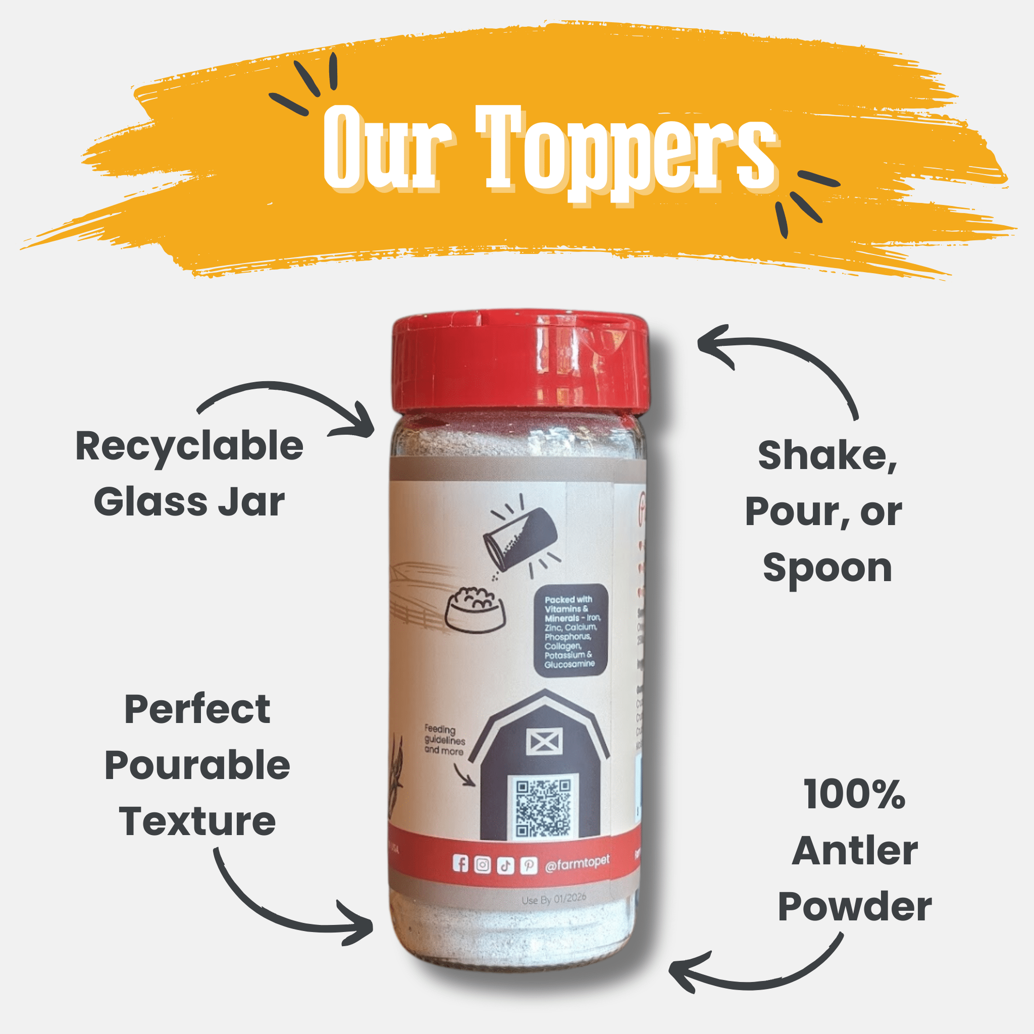 Treat Topper Antler Powder Dog Food Topper | Nutritional Supplement for Dogs and Cats - Elite Pet Collective