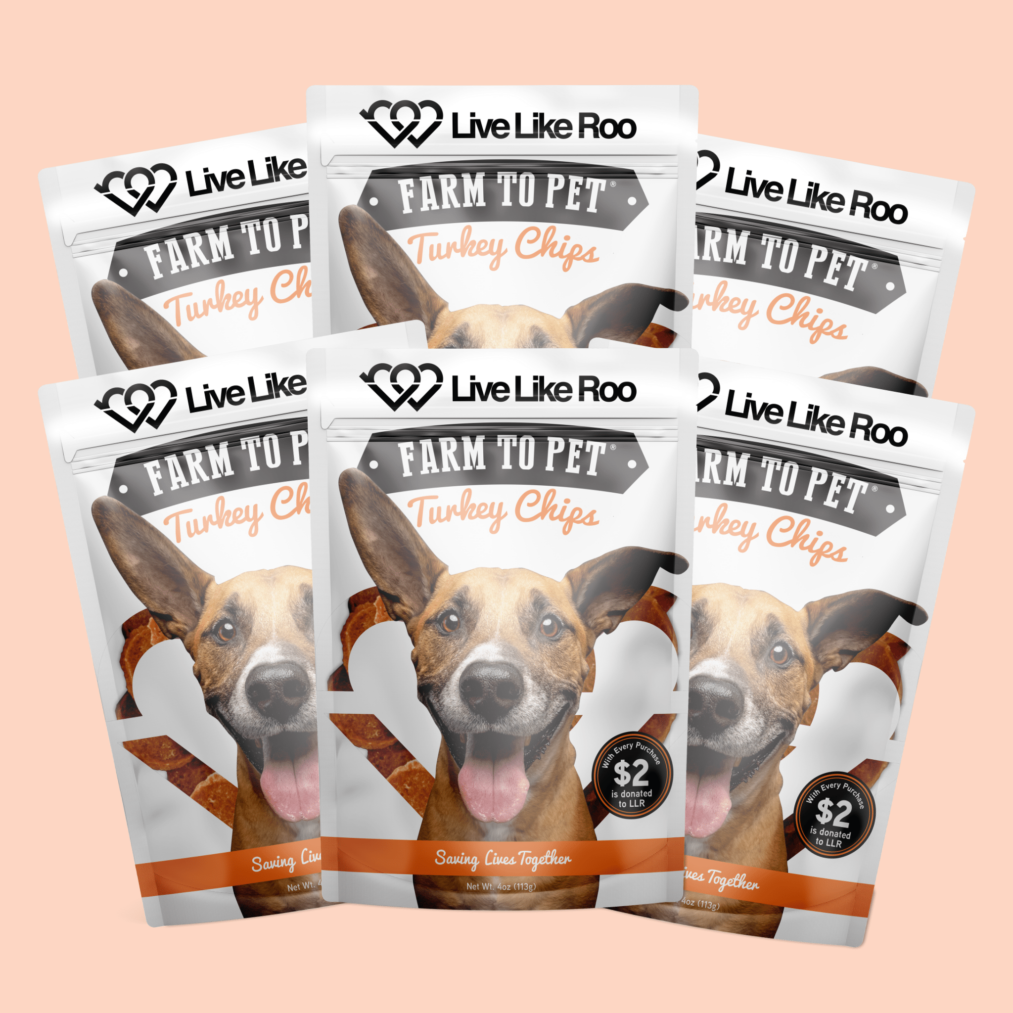 Live Like Roo Turkey Chips for Dogs | Dog Treats That Give Back - Elite Pet Collective
