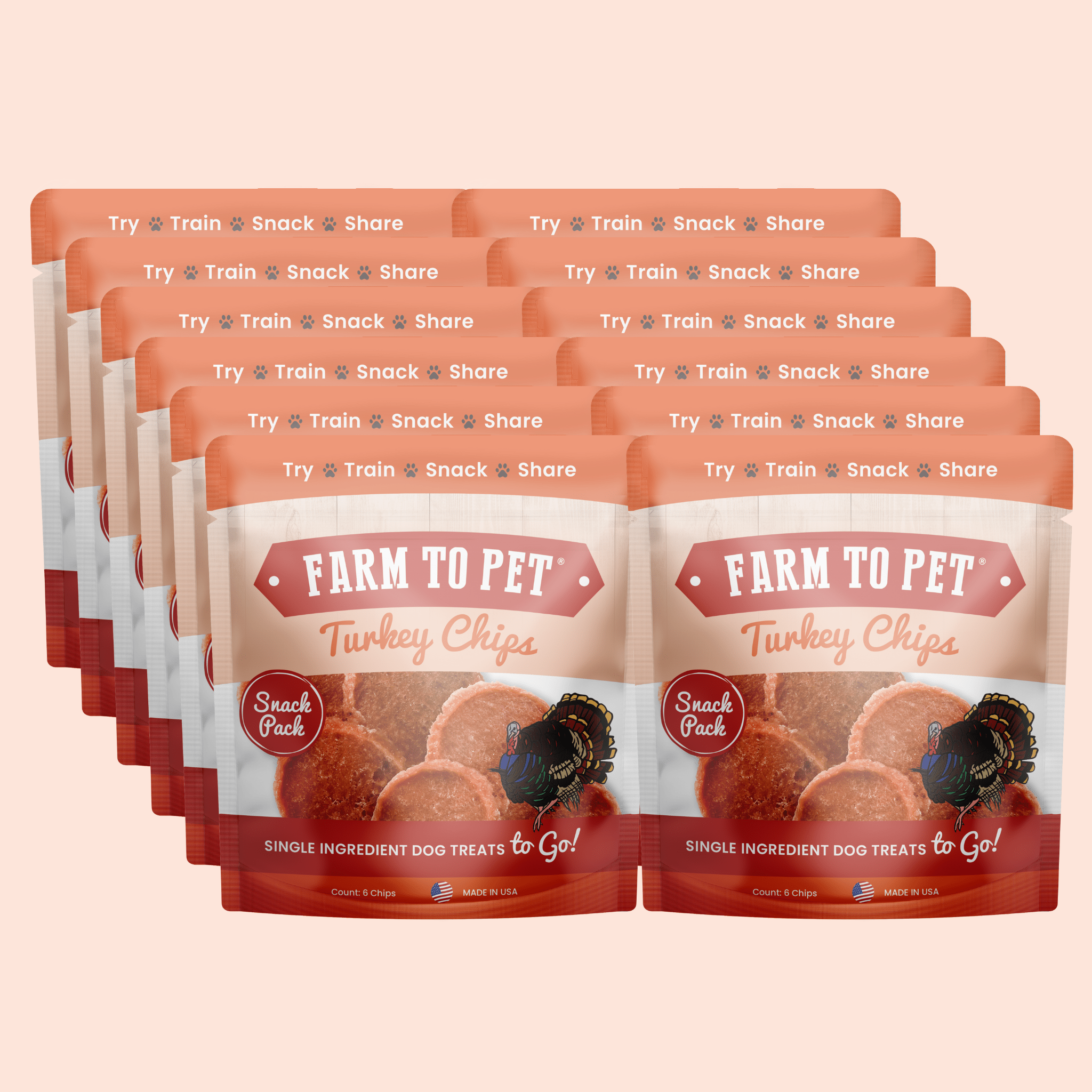 Turkey Chips Snack Pack Bundles | Low Allergen Treats for Training - Elite Pet Collective