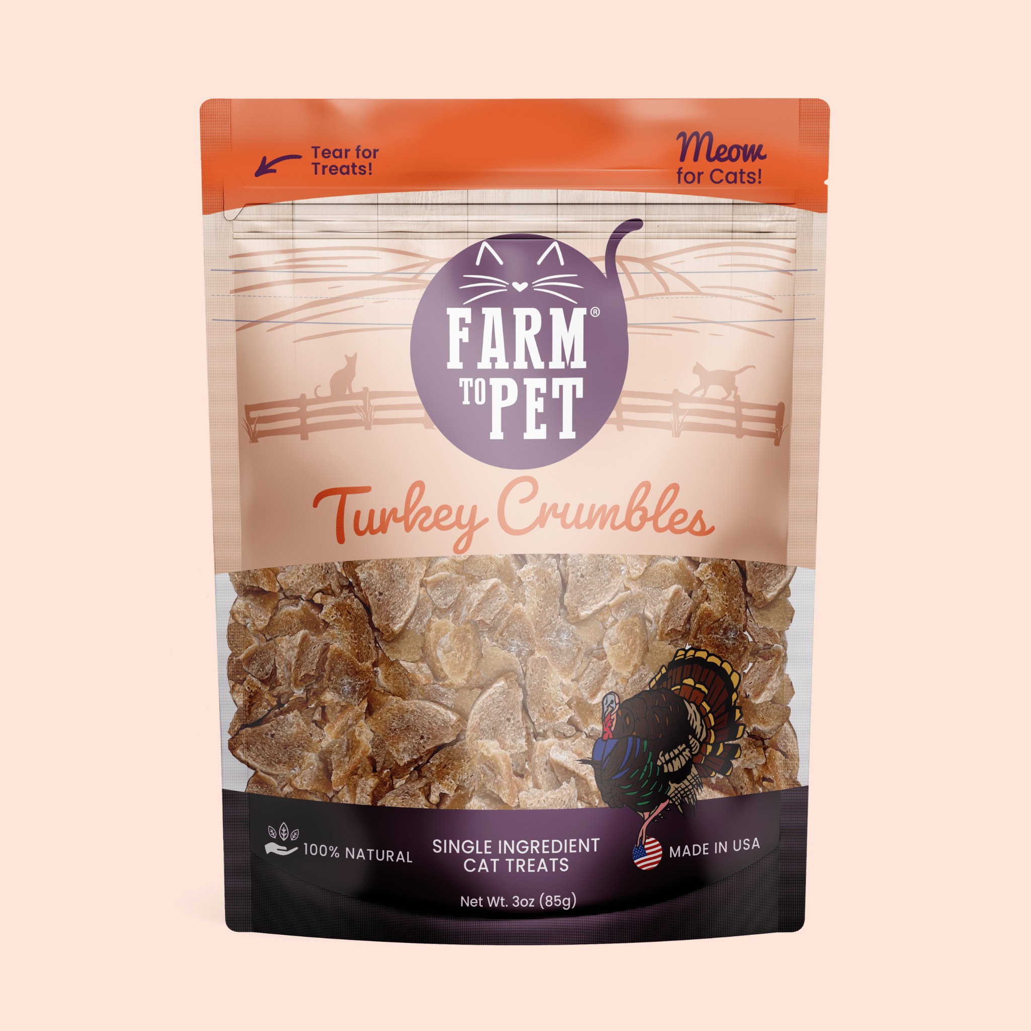 Turkey Crumbles for Cats | Grain-Free Cat Treats - Elite Pet Collective