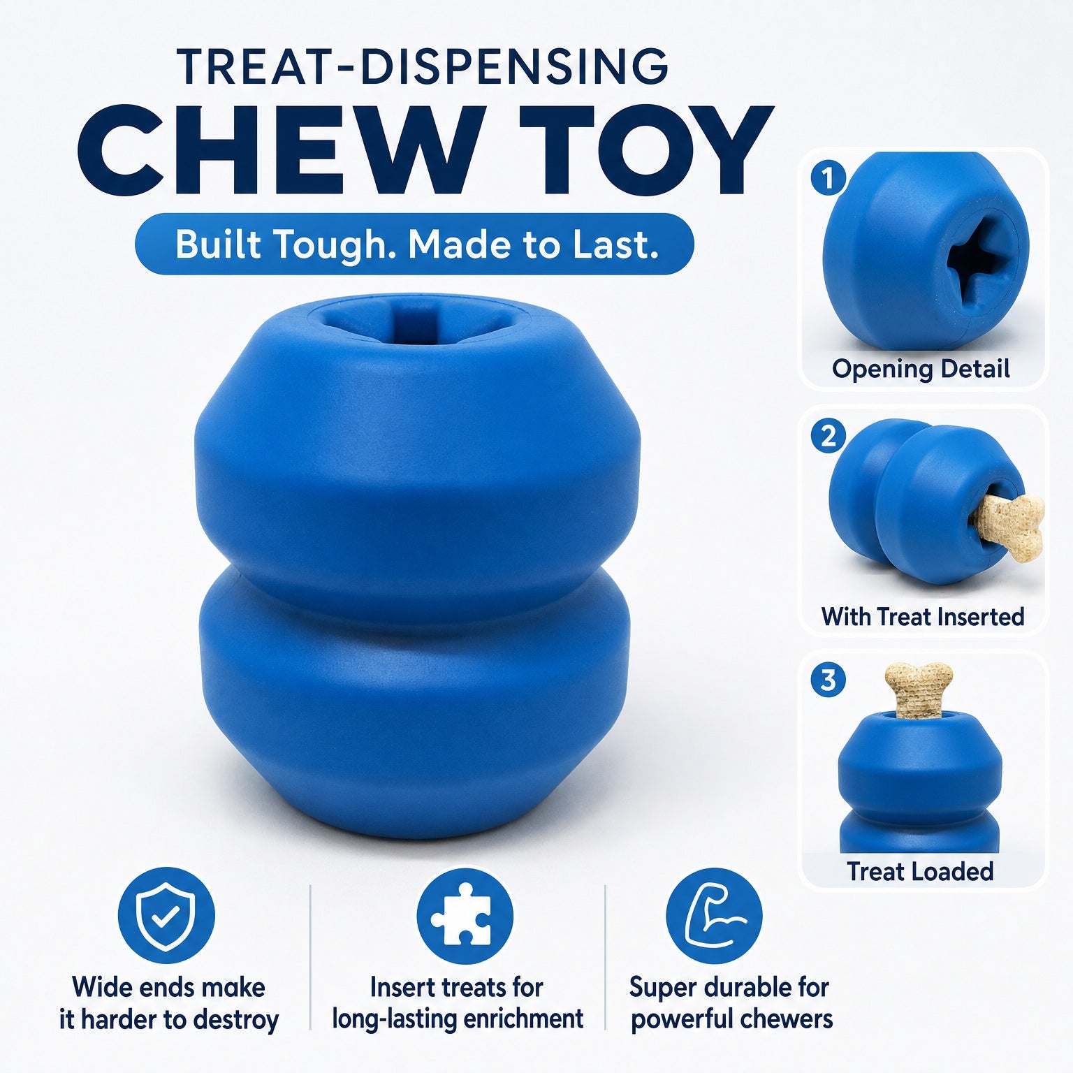 Double Trouble Dog Toy - Dual Chamber Treat Dispenser for Large Dogs | USA Made - Elite Pet Collective