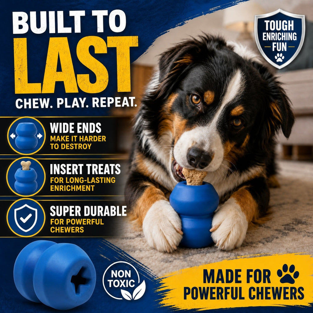 Double Trouble Dog Toy - Dual Chamber Treat Dispenser for Large Dogs | USA Made - Elite Pet Collective
