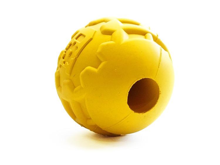 Industrial Dog Ball Rubber Chew Toy for Heavy Chewers | Yellow | USA Made | SodaPup - Elite Pet Collective