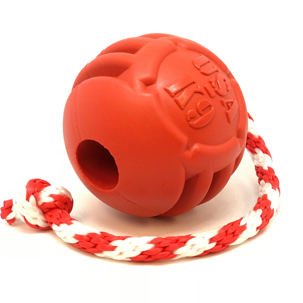 USA-K9 Stars and Stripes Rubber Dog Toy | K9 Handler Reward Toy | Red | USA Made - Elite Pet Collective