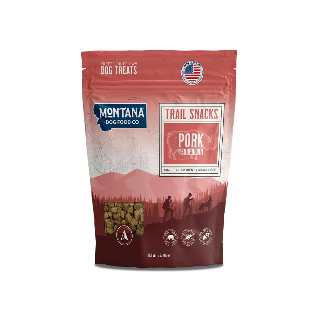 Pork Tenderloin Freeze-dried Raw Trail Snacks (Treats) for Dogs 3oz - Elite Pet Collective