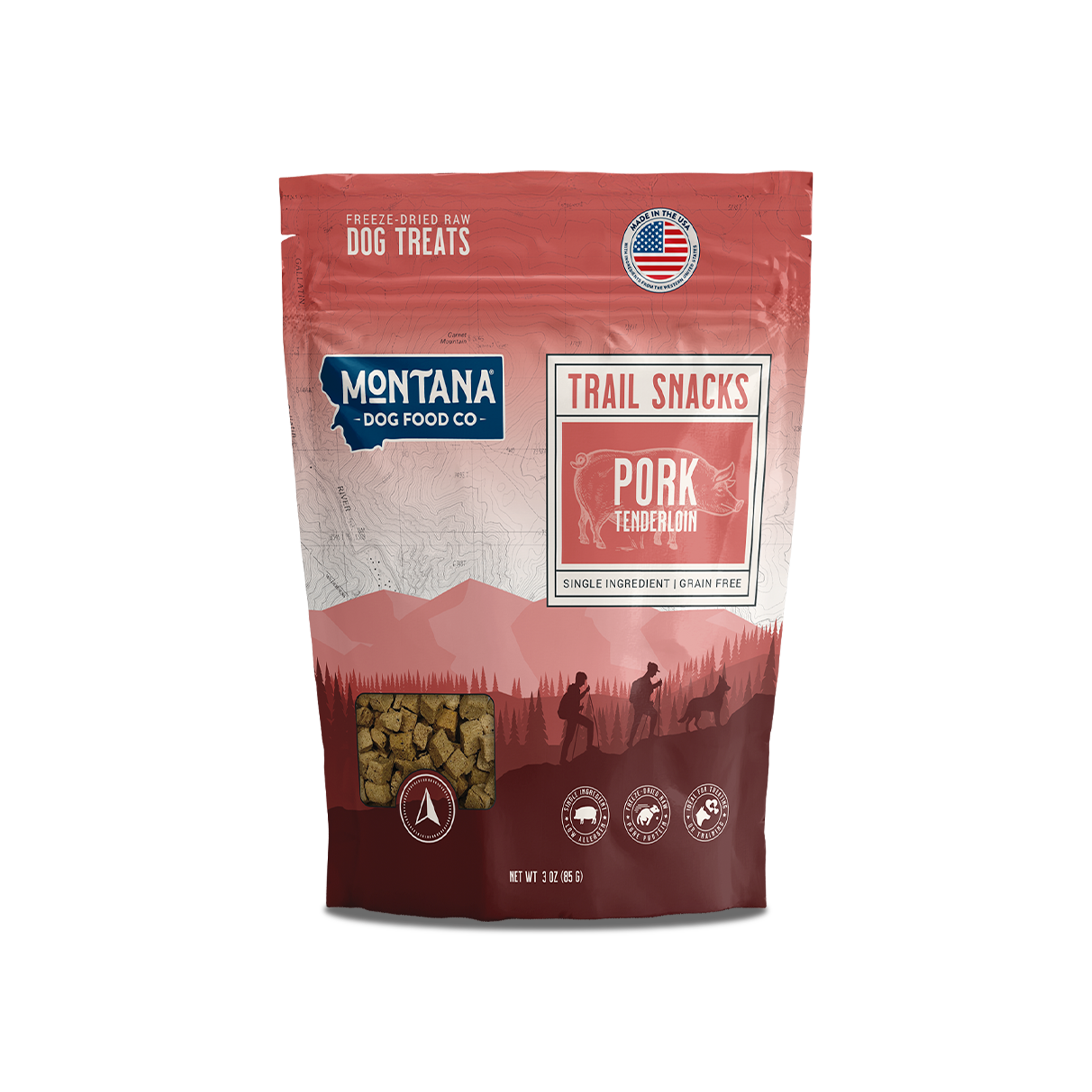 Pork Tenderloin Freeze-dried Raw Trail Snacks (Treats) for Dogs 3oz - Elite Pet Collective