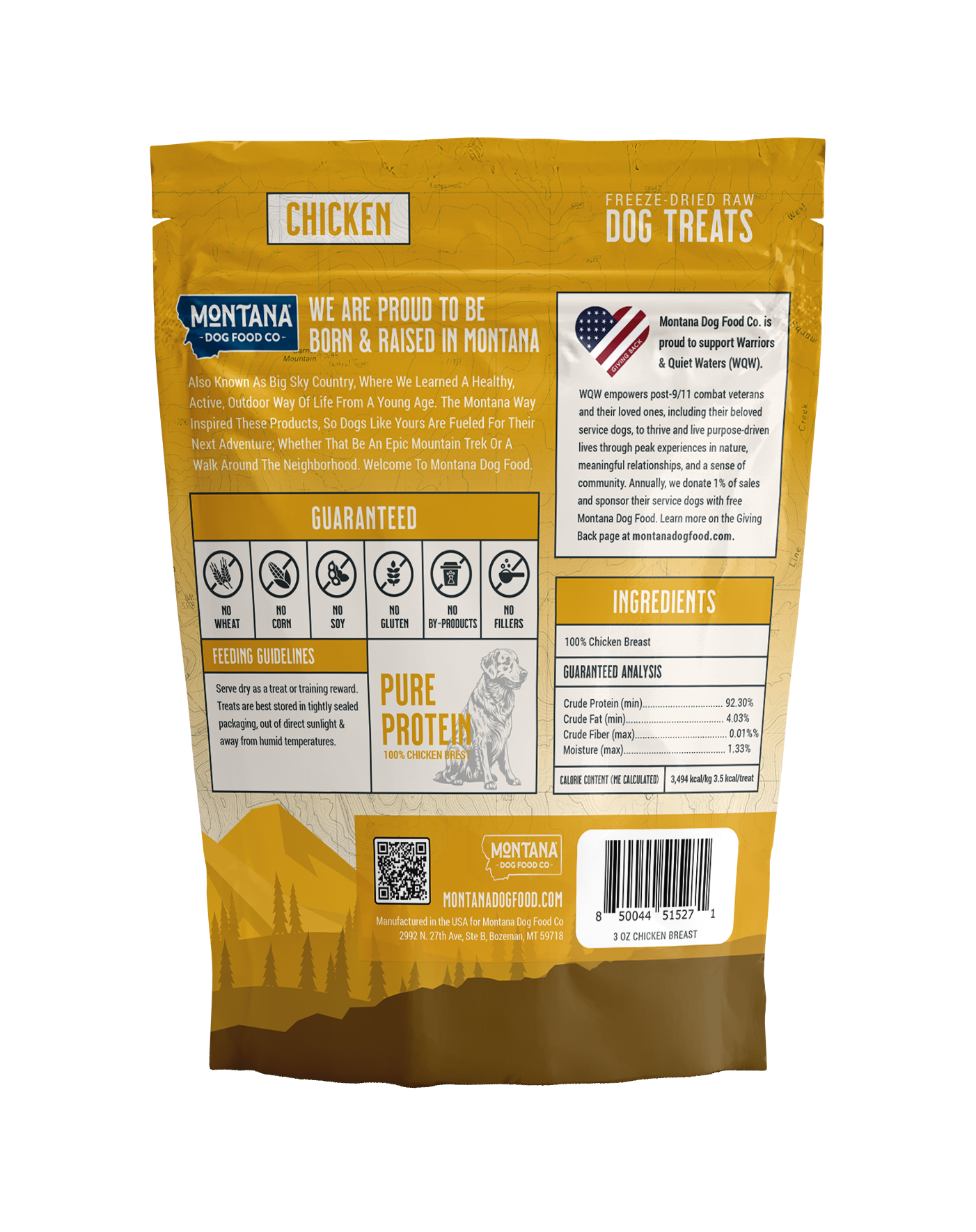 Chicken Breast Freeze-Dried Raw Trail Snacks (Treats) for Dogs 3oz - Elite Pet Collective