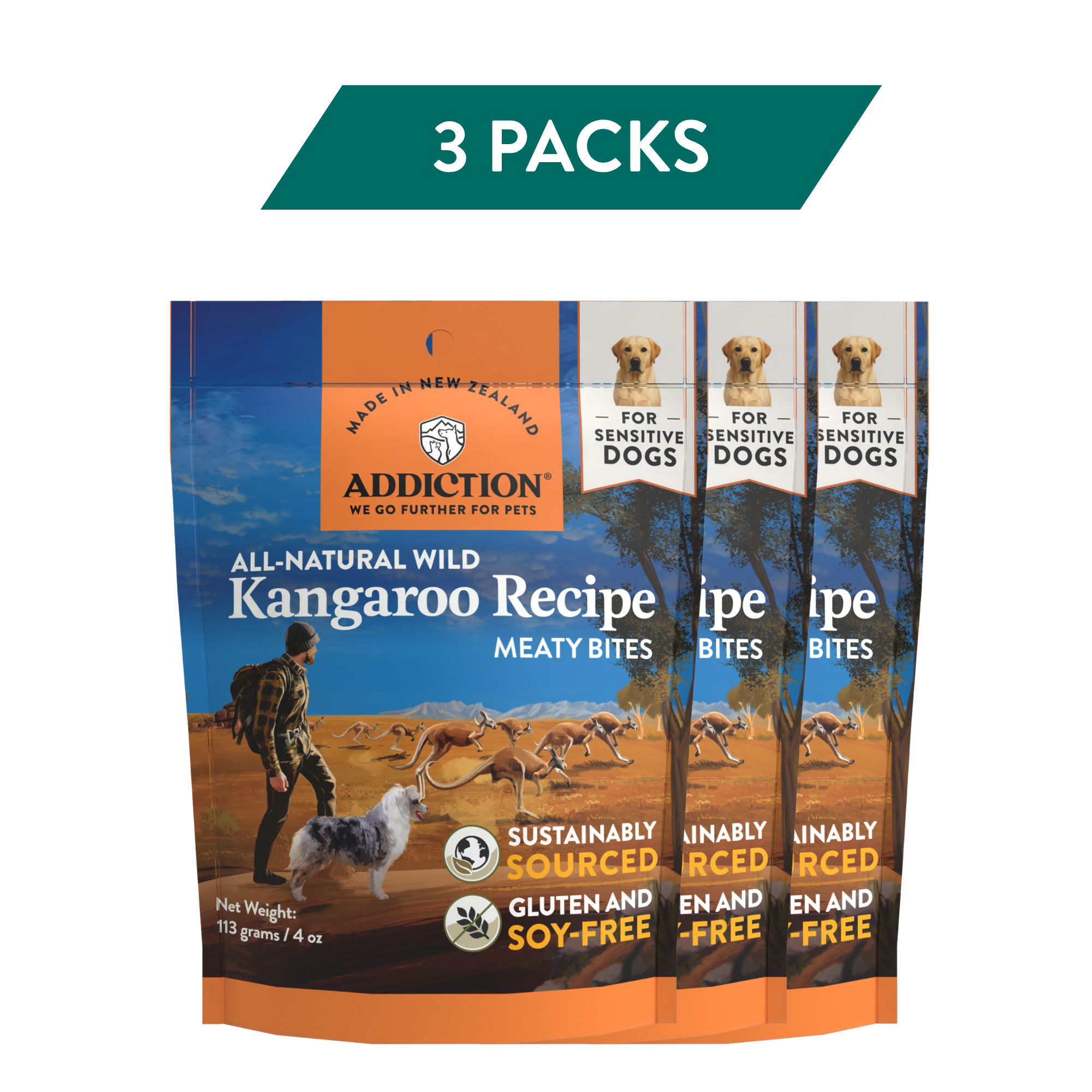 Meaty Bites Grain-free Premium Kangaroo Dog Treats - Elite Pet Collective