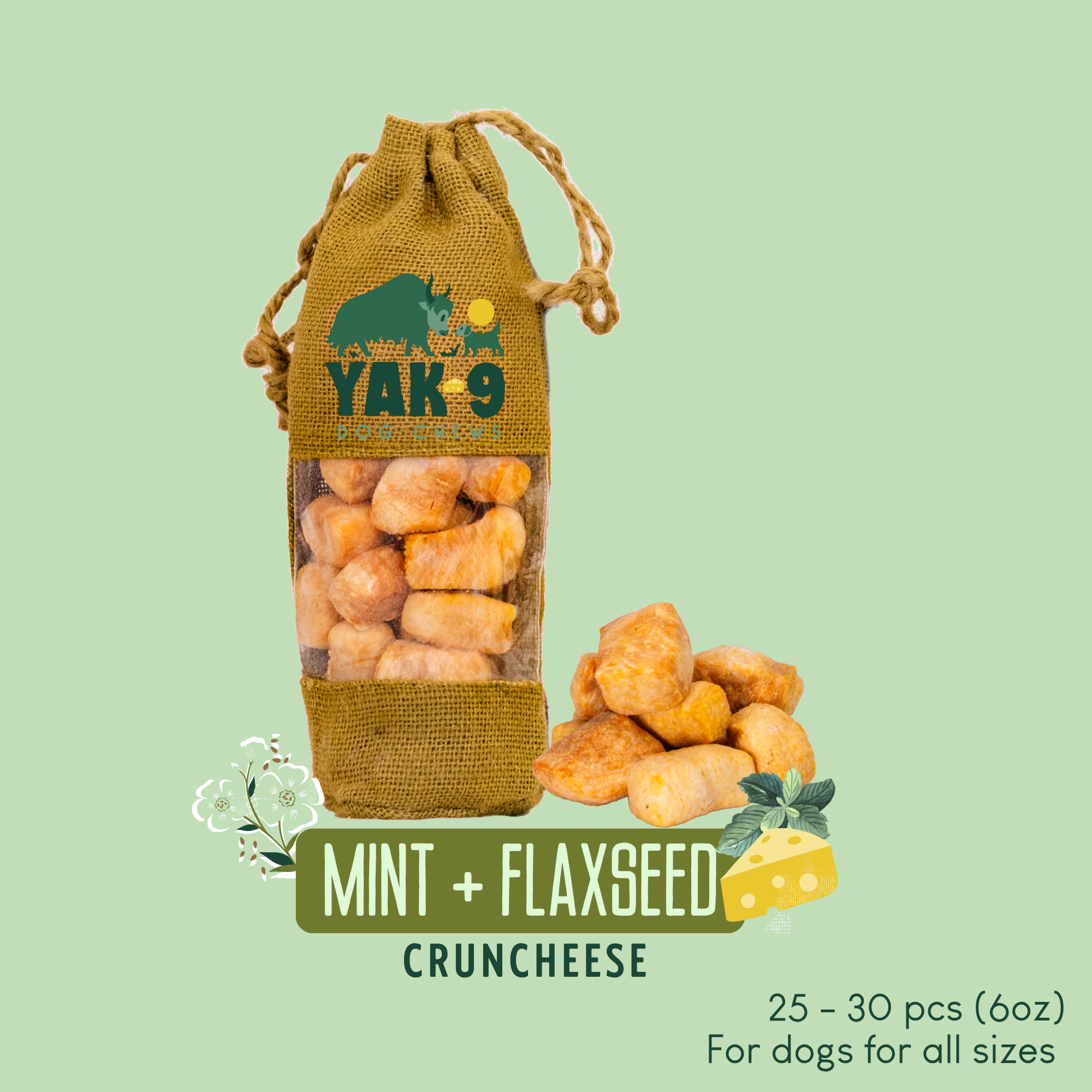 Flaxseed & Mint Cheese Chews for Dogs - Elite Pet Collective