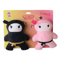 Pink & Black Ninja Love Plush Dog Toy Gift Set – with Squeaker & Crinkle Paper for Fun Play - Elite Pet Collective