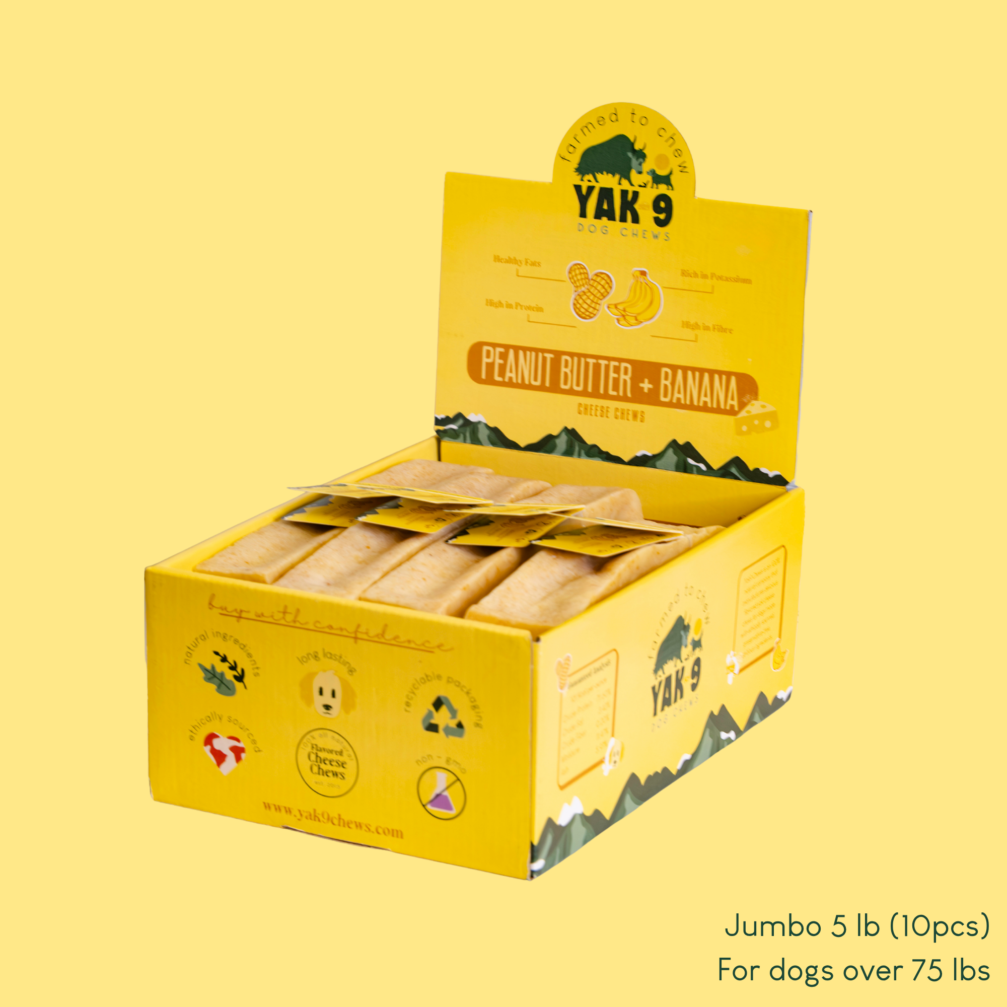 Peanut Butter & Banana Chews for Dogs - Elite Pet Collective