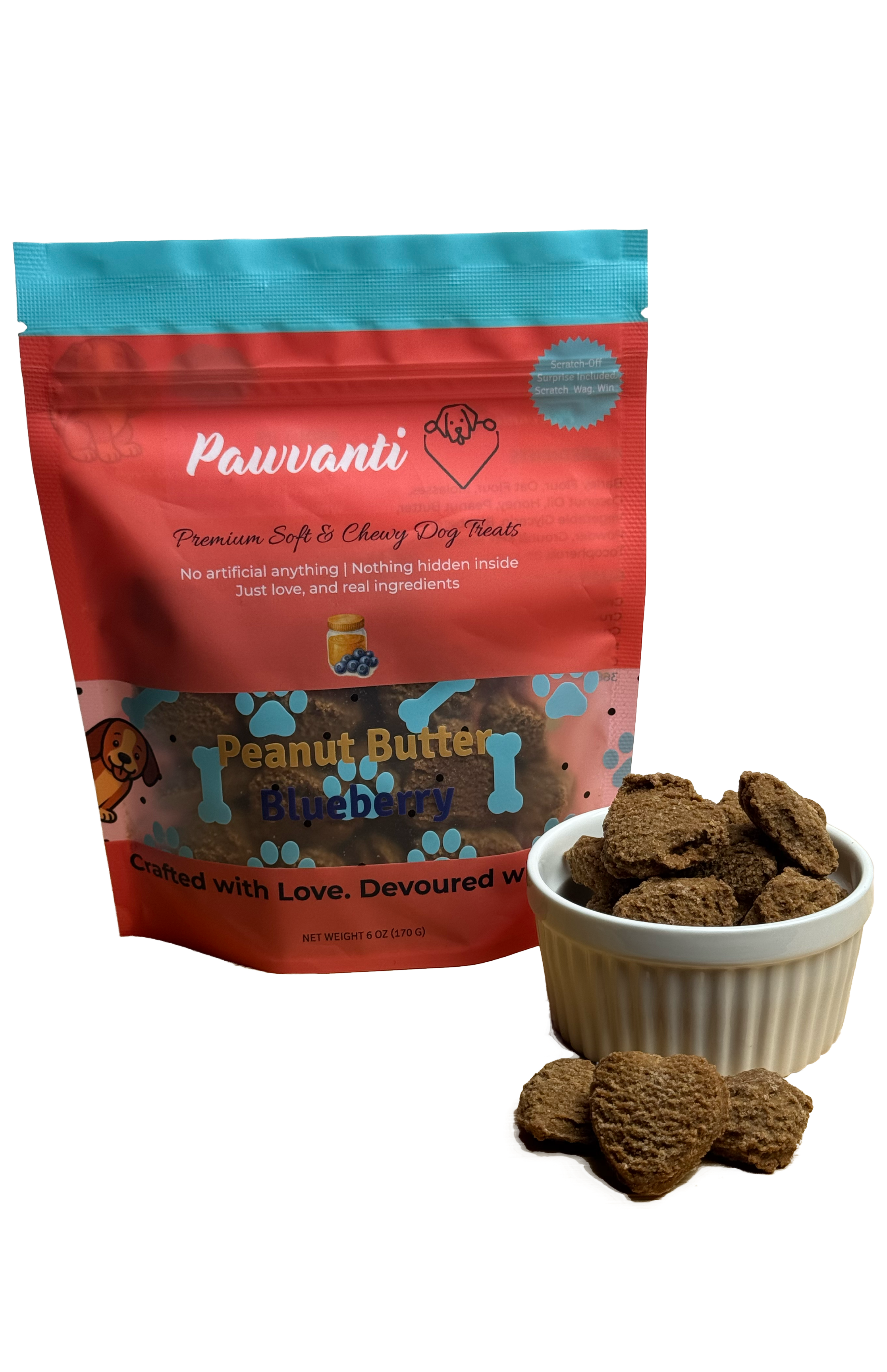 Peanut Butter Blueberry Soft and Chewy Dog Treats - Elite Pet Collective