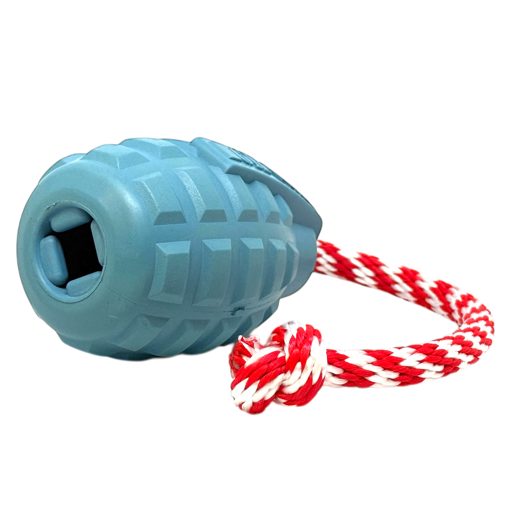 USA-K9 Grenade Shaped Rubber Dog Toy - Chew, Treat Dispenser & Tug Toy | USA - Elite Pet Collective