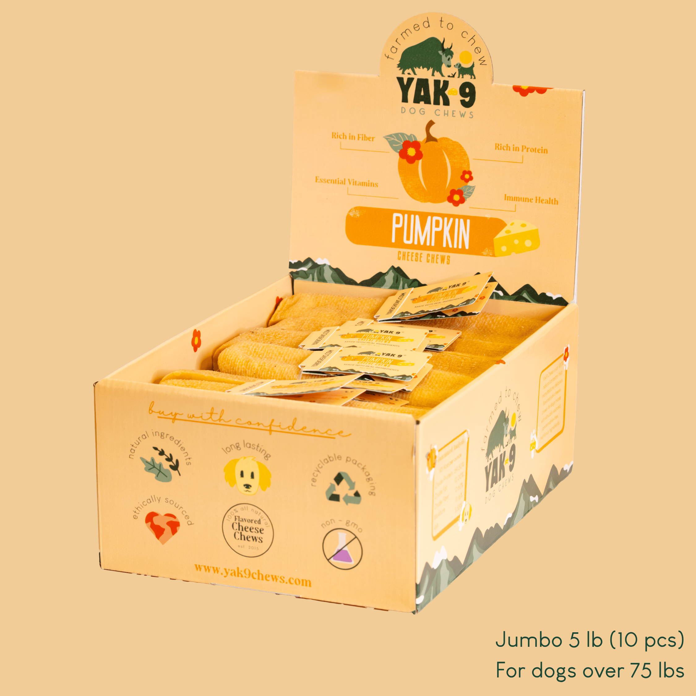 Pumpkin Cheese Chews for Dogs - Elite Pet Collective