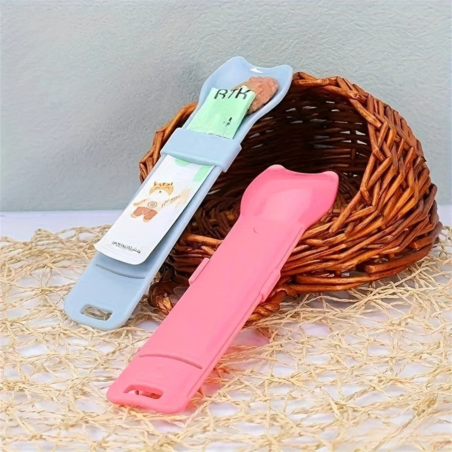 Pet Supplies Cat Strip Squeeze Spoon Cat Strip Feeder for Lickable Wet Cat Treats Pet Liquid Snack Feeding Tool Cat Feeder - Elite Pet Collective