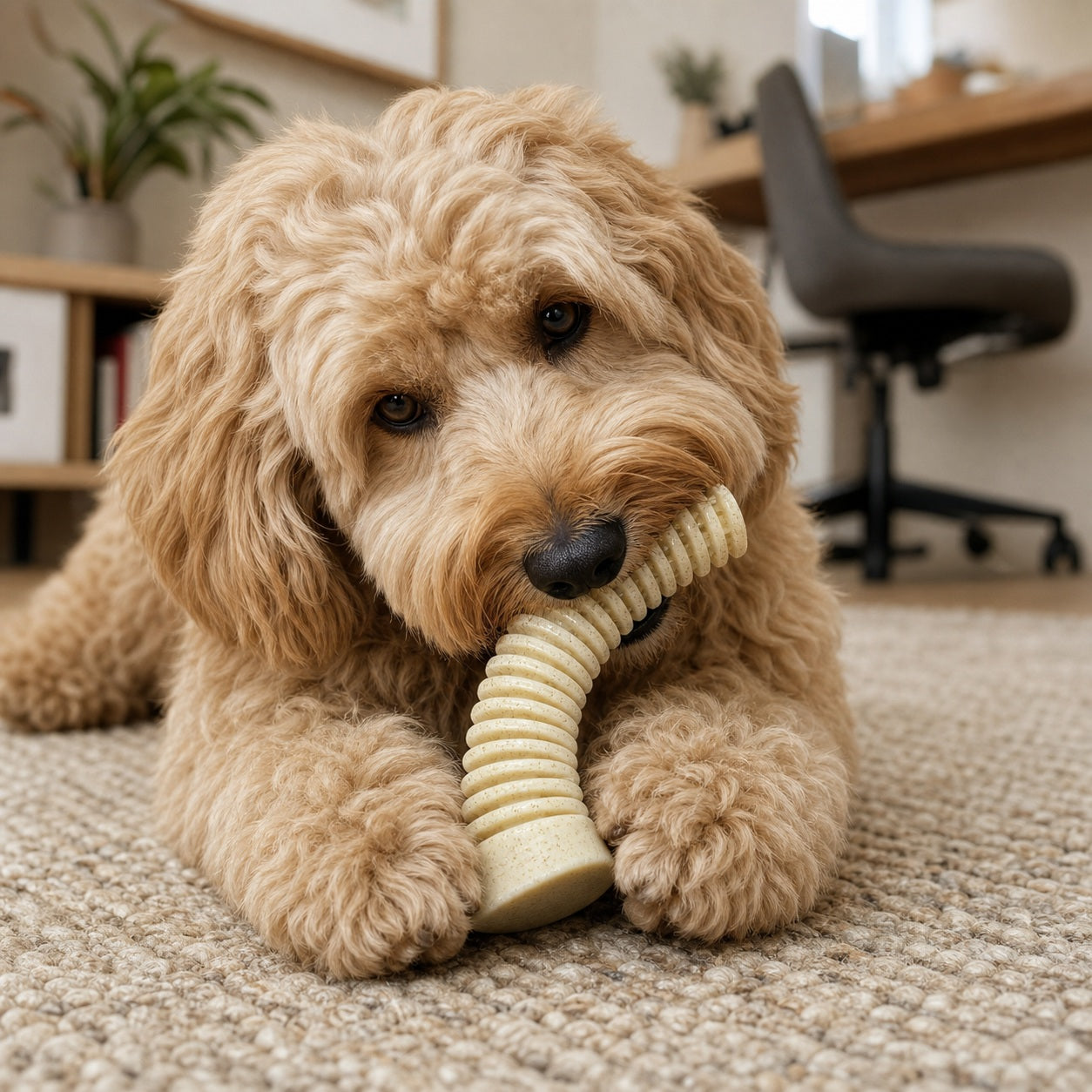 Flufflehorn Dental Antler - Indestructible Nylon Dog Chew Toy XL | USA Made - Elite Pet Collective