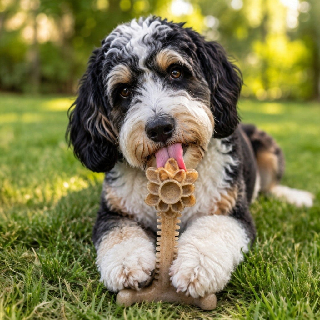 Honey Bone Dental Flower Tower - Indestructible Nylon Dog Chew Toy XL | USA - Elite Pet Collective