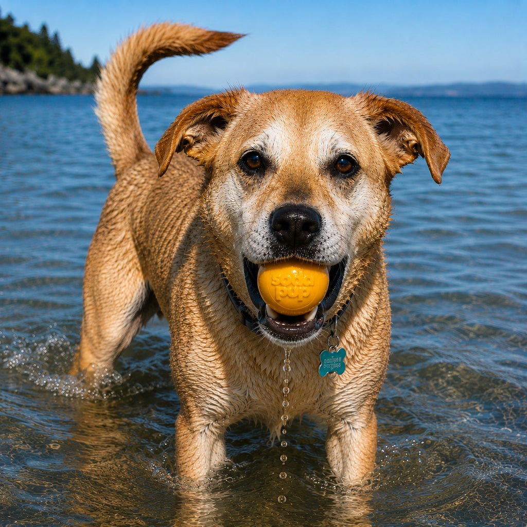 Squeak Ball - Durable Squeaky Dog Toy, Floats, Chew Toy | USA Made - Elite Pet Collective