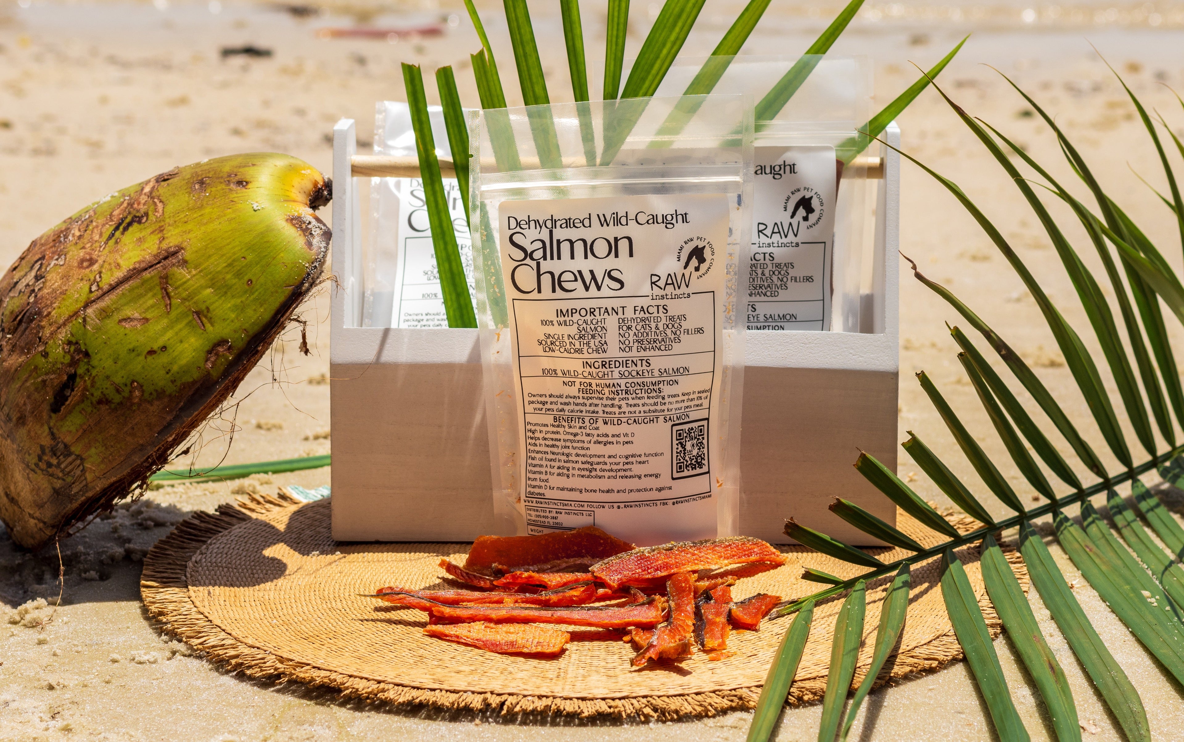 Wild-Caught Salmon Chews – 2oz | Raw Instincts | Omega-Rich Treat for Cats & Dogs - Elite Pet Collective