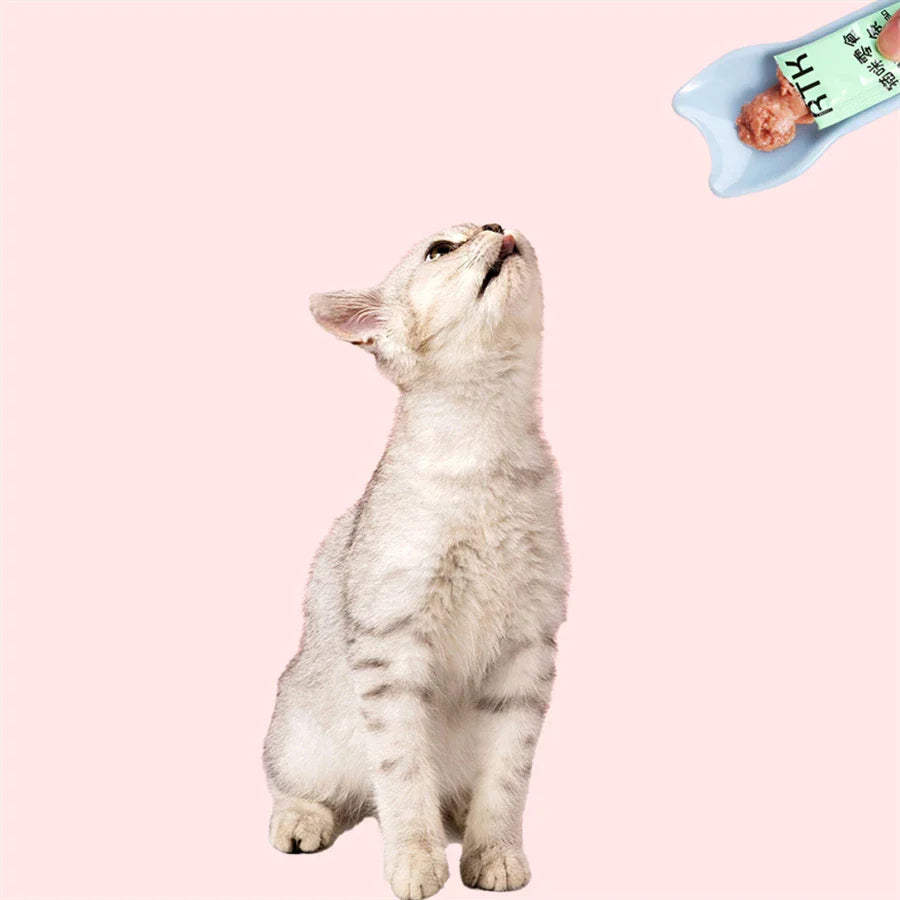 Pet Supplies Cat Strip Squeeze Spoon Cat Strip Feeder for Lickable Wet Cat Treats Pet Liquid Snack Feeding Tool Cat Feeder - Elite Pet Collective