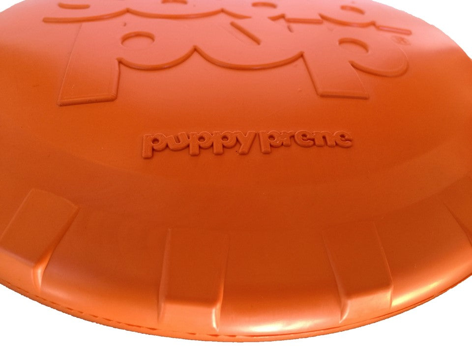 Bottle Top Flyer Rubber Frisbee for Dogs | Orange | Vet Approved | USA Made - Elite Pet Collective