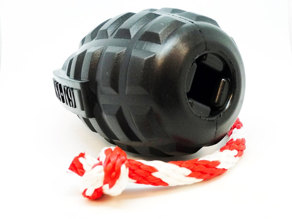 USA-K9 Magnum Grenade - Black Magnum Rubber Chew Toy for Extreme Chewers | USA Made - Elite Pet Collective