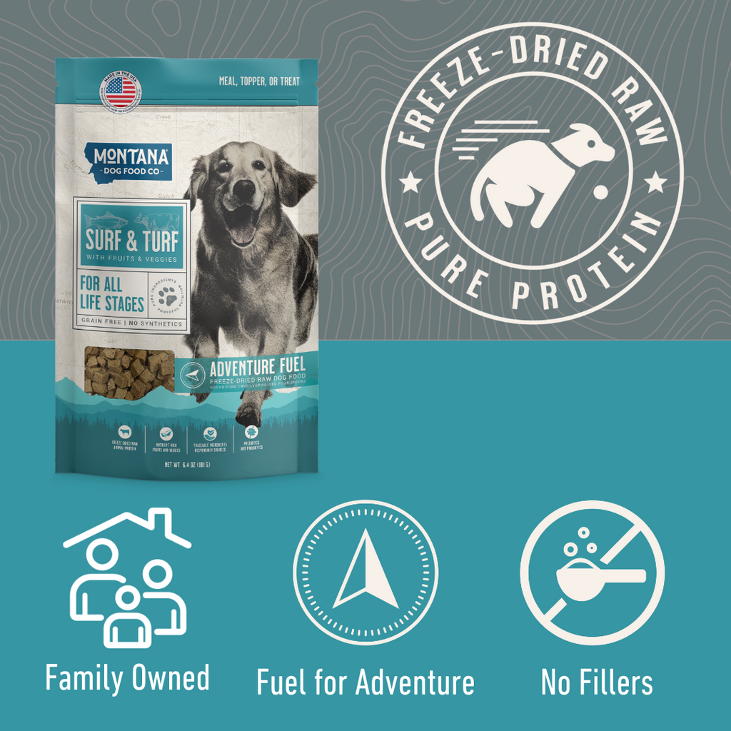 Grain-free Surf & Turf Freeze-dried Raw Adventure Fuel (Dog Food) - Elite Pet Collective