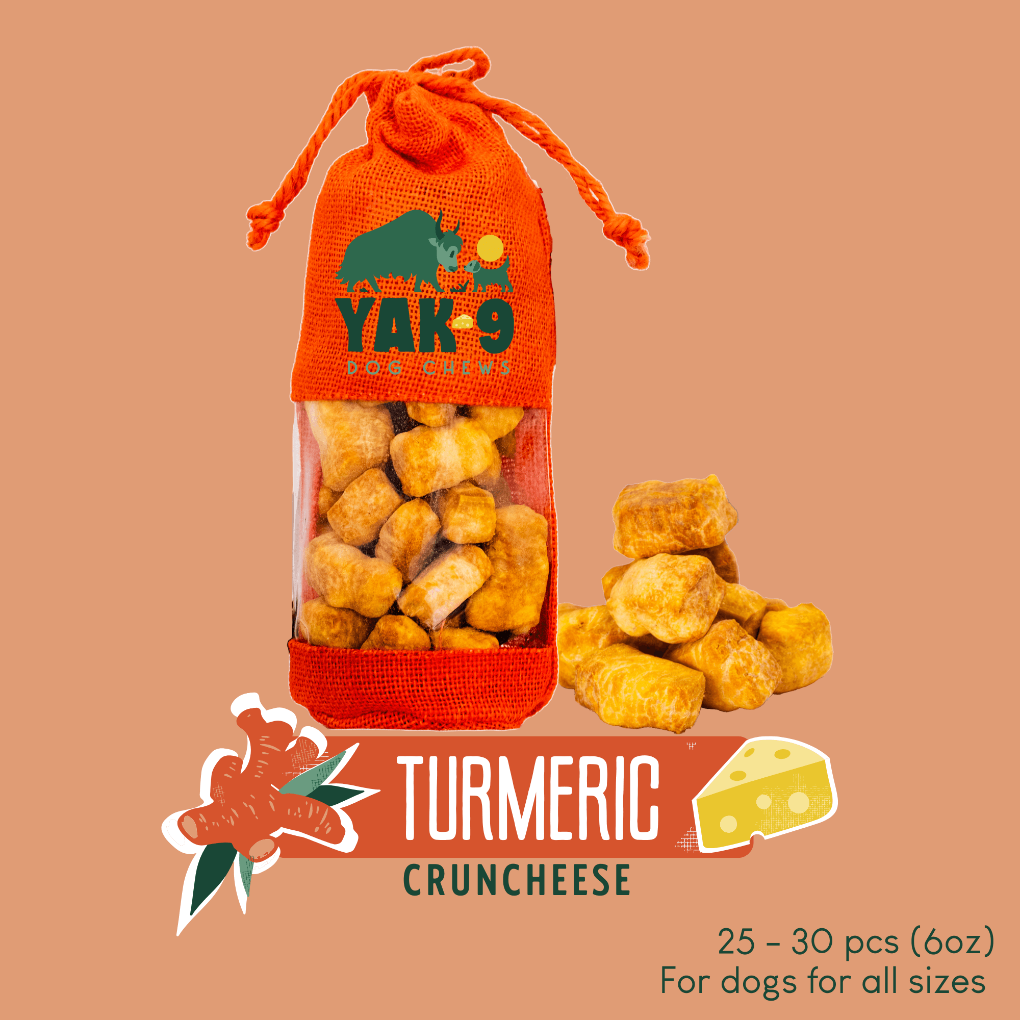 CrunCheese Yak Cheese Treats for Dogs - 6 oz - Elite Pet Collective