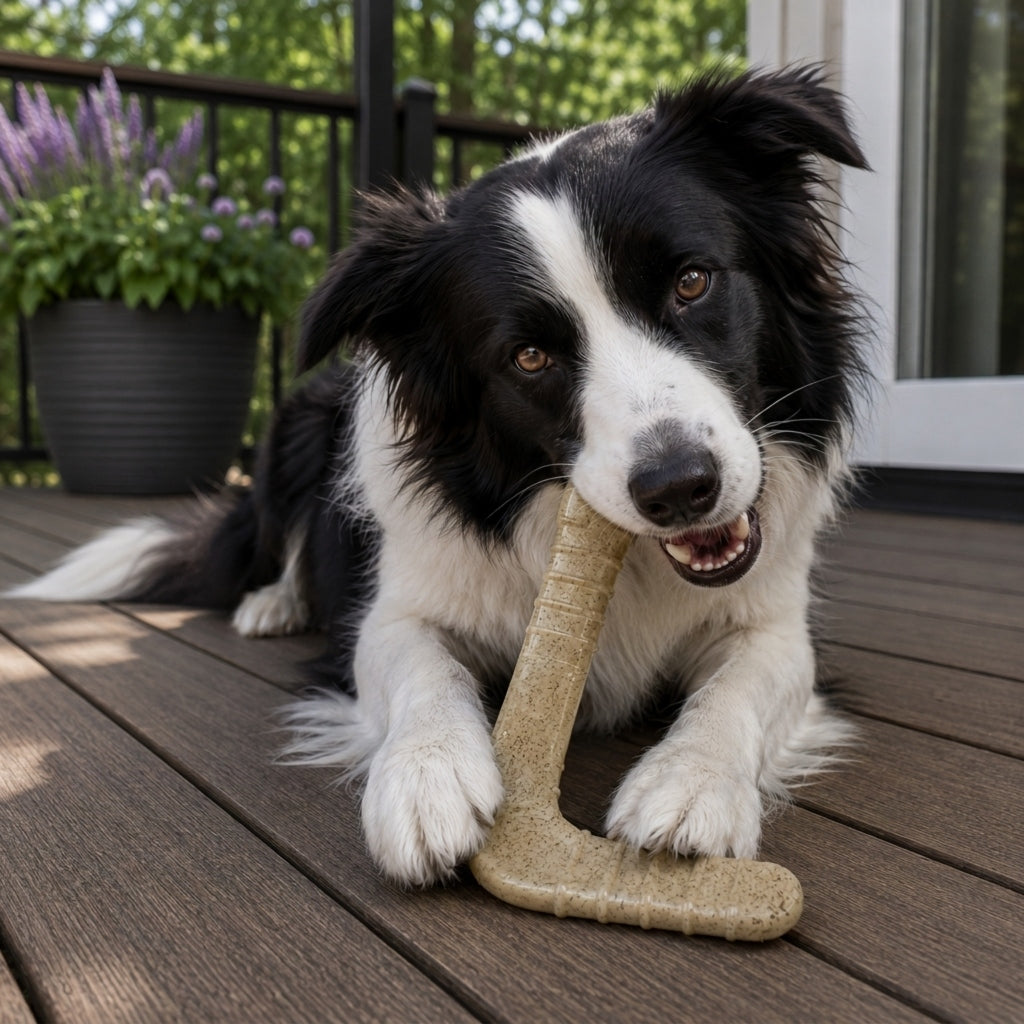 Hockey Stick Nylon Dog Chew Toy - Ultra-Durable for Aggressive Chewers USA - Elite Pet Collective