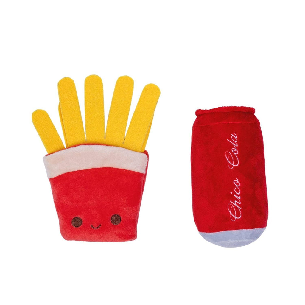Cola & Fries Plush Dog Toy Gift Set – with Squeaker & Crinkle Paper for Fun Play - Elite Pet Collective