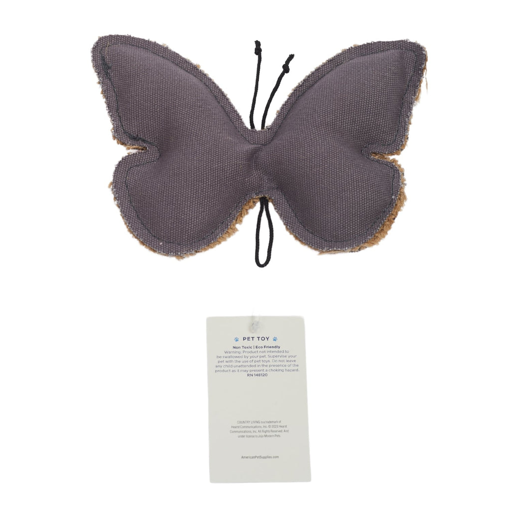 Country Living Canvas & Jute Butterfly-Shaped Dog Chew Toy – Durable, Safe and Non-Toxic - Elite Pet Collective
