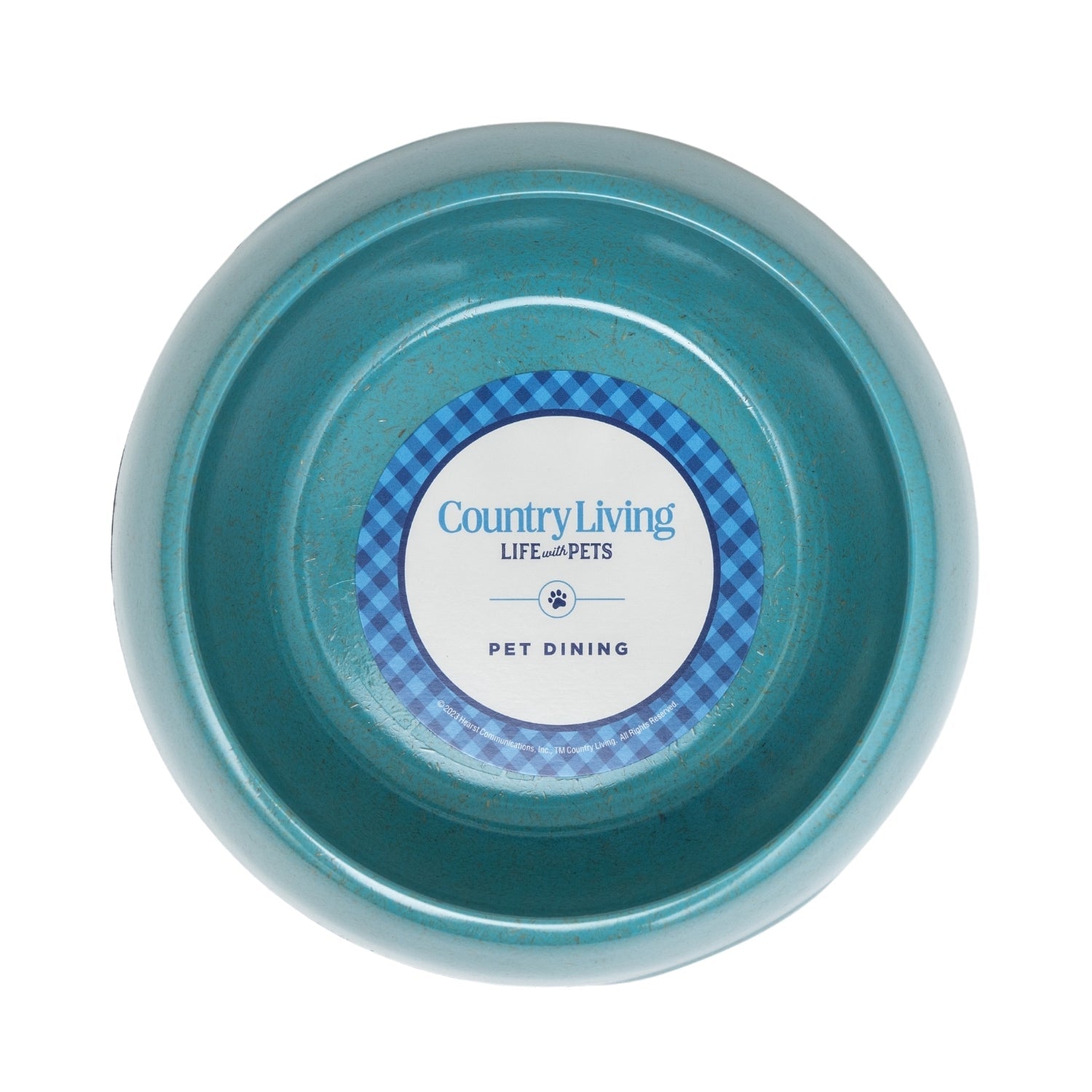 Country Living Set of 2 Natural Fiber Dog Bowls – Teal Blue - Elite Pet Collective