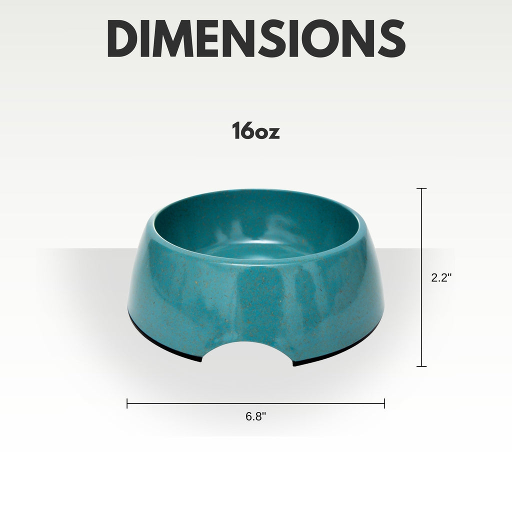Country Living Set of 2 Natural Fiber Dog Bowls – Teal Blue - Elite Pet Collective