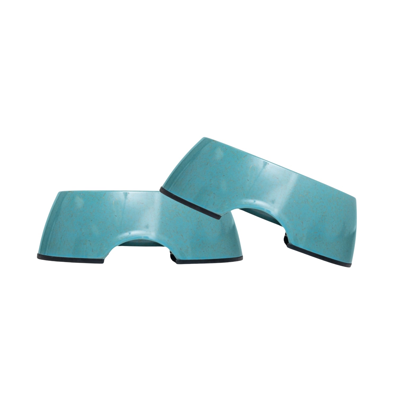 Country Living Set of 2 Natural Fiber Dog Bowls – Teal Blue - Elite Pet Collective