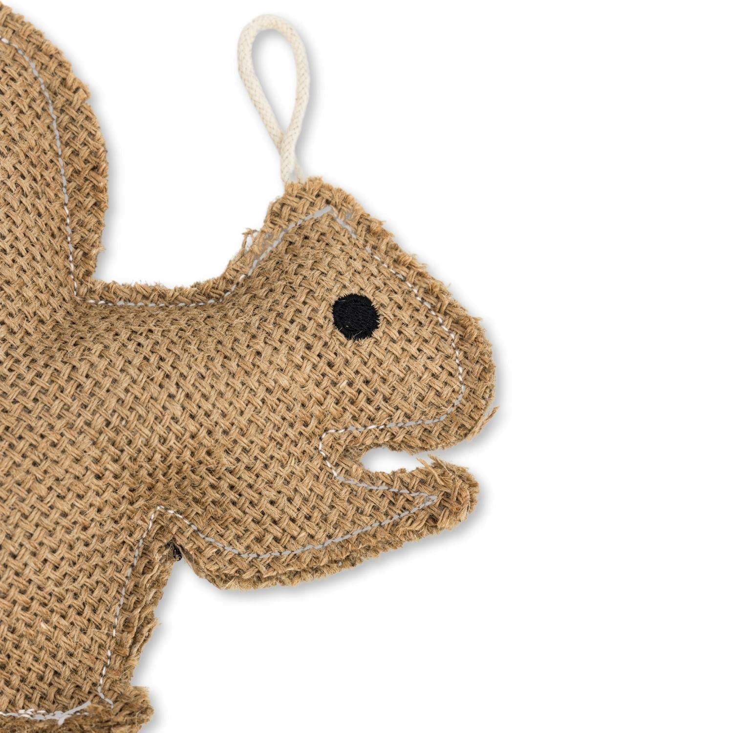 Rustic Jute Squirrel Dog Chew Toy – Non-Toxic & Safe, Soft & Gentle - Elite Pet Collective